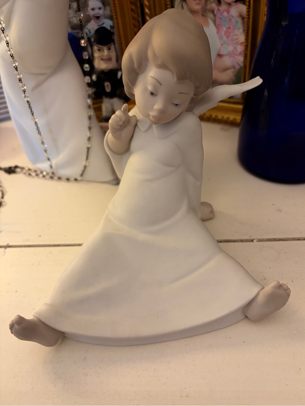 RARE FIND VINTAGE Lladró #4962 “Wondering” Matte Porcelain Angel 😇